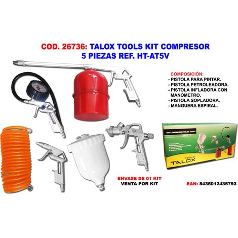 Kit d'outils pour compresseur Talox 5 pièces HT-AT5V