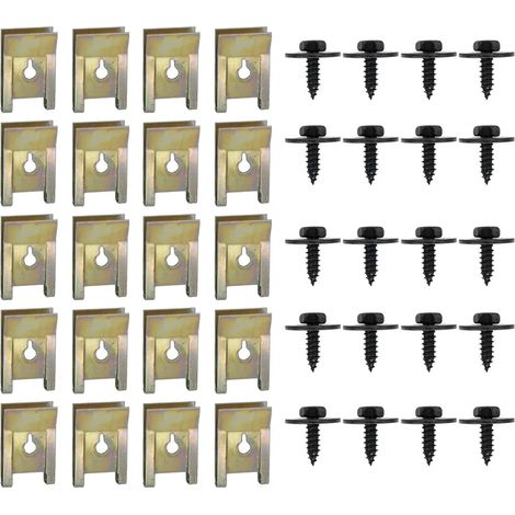 Vides croisées de protection de pare-chocs de vis de fixation d'écrou de moteur de châssis de voiture 40pcs compatibles avec E46 E92 E90 F10