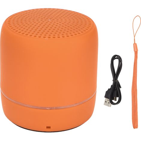 Enceinte Bluetooth 5.0 portable avec basses stéréo, mini haut-parleur de voyage pour extérieur, orange vif (1/5)