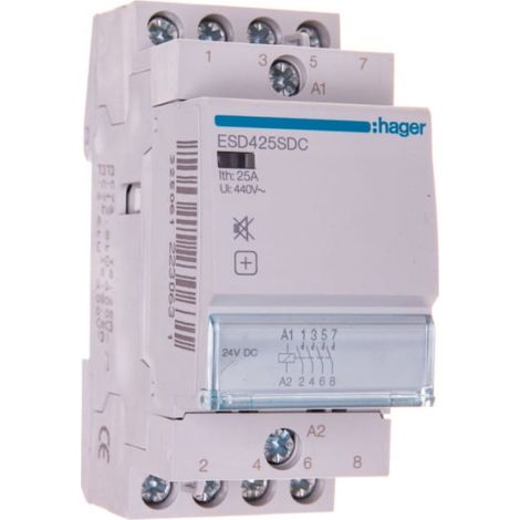 Contattore modulare silenzioso 25A 4Z 24V DC ESD425SDC