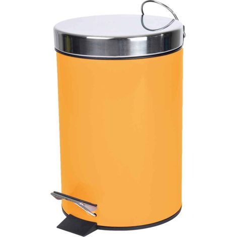 Poubelle de Salle de Bain "Metalia" 3L Ocre (1/3)