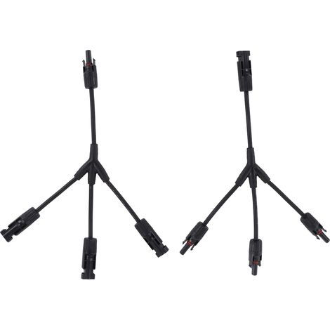Connecteur solaire Y branche 1000V 50A IP67 étanche adaptateur parallèle diviseur extérieur (1/5)