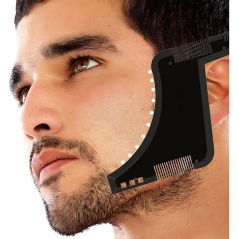 Peigne À Barbe - Plastique Durable - Pour Contours Joues Et Cou - 2 Pièces (1/5)