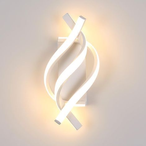Appliques Murales LED Intérieure, Lampe Murale Moderne 22W 2500LM pour Chambre, Appliques Murales pour Salon, Escalier, Couloir, Blanc [Classe énergétique E] (1/5)