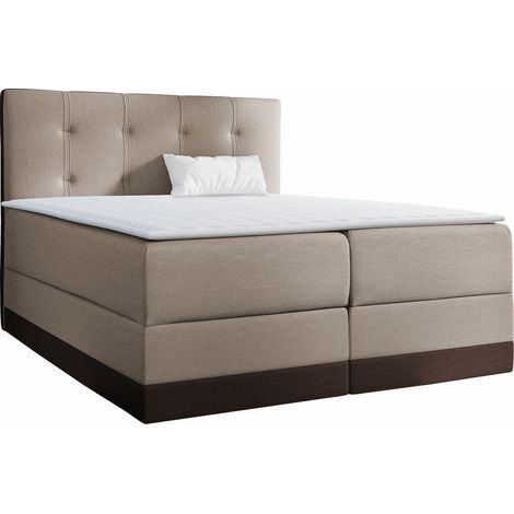 Lit boxspring Villa, Kameleon 9 + Kameleon 29, Continental, Double, 160x200, Tissu, Disponible, 160x213x120cm (1/5)