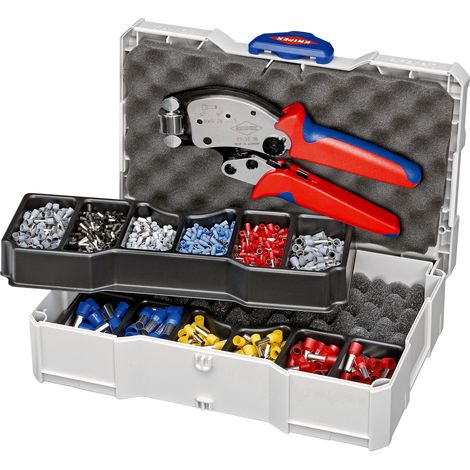 KNIPEX 97 90 13 Surtido de crimpado para punteras huecas con collar de plástico 11 piezas 265 mm