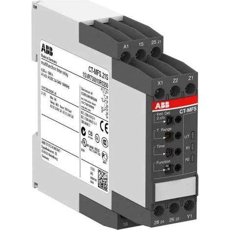 Relais Temporis‚àö© 0,05s - 300h 24- 240V AD/DC ABB CT-MFS,21S , Temporisateur