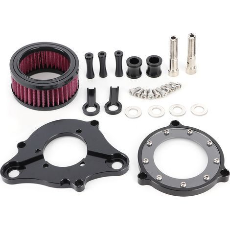 Elerose Filtre à Air de Moto, Filtre à Air de SystèMe de Filtre D'Admission de Commande NuméRique Par Ordinateur S'Adapte à pour Sportster XL883 XL1200 2004-2016 (1/5)