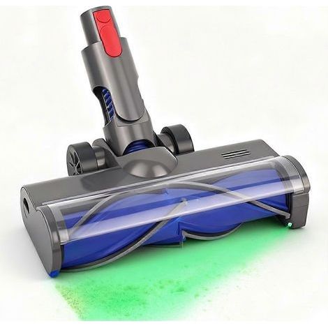 Brosse de rechange pour aspirateur Roborock H6 H7 : brosse turbo en forme de V à dégagement rapide avec voyant LED vert pour sols durs, carrelage et parquet. (1/5)
