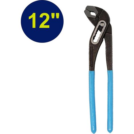 Dapetz ® 300mm 12" Water Pump Pliers, 50mm Wide Jaw Capacity, Plumbers Slim Jaw Waterpump Pipe Wrench Pliers with Quick Change Adjustable Plumbing Grips