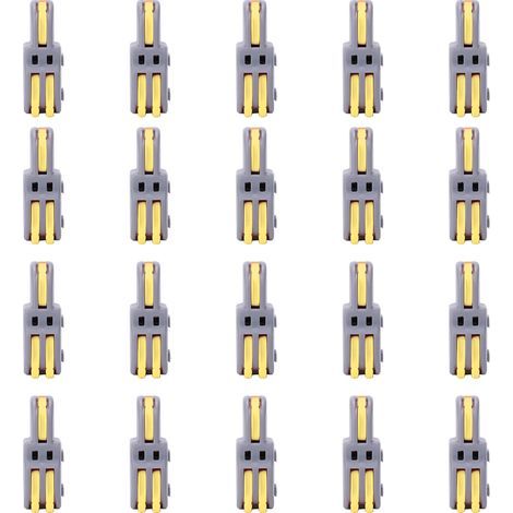 Bornier rapide 20 pièces, connecteur de fil 1 en 2 sorties, séparateur de câblage de type poussoir en forme de T SPLF12A (jaune) (1/5)