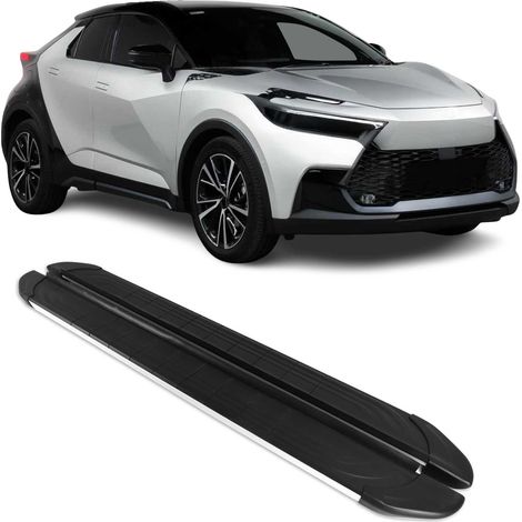 OMAC Trittbretter für Toyota C-HR AX20 2023-2026 Aluminium Schwarz-Silber