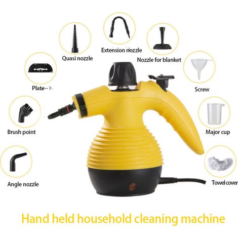 Nettoyeur Vapeur à Main Multifontion Portatile Ecologique pour Canapé, Tapis, Tissus, Vitre, Matelas, Mur, Sol, Voiture, Moquette, Auto,Vaporetto Portable Multi – Usage avec 9 Accessoires (1/5)