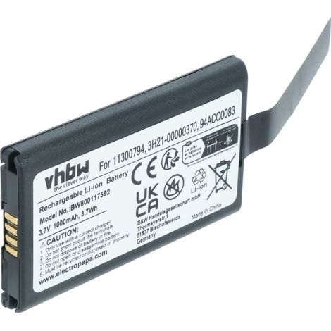 vhbw Akku Ersatz für Datalogic BP08-000600 für Barcodescanner POS (1000mAh, 3,7V, Li-Ion)