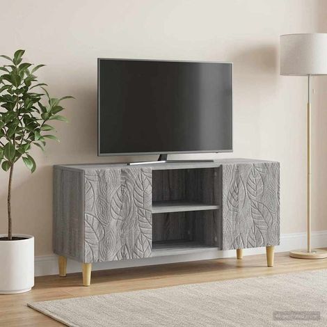 TV-Schränk 102 x 34,5 x 50 cm Grau Sonoma Holzwerkstoff (1/5)