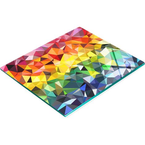 Tabla de cortar de cristal para cocina con figuras geométricas gráficas 60x52 cm (1/5)