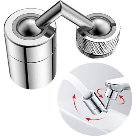 1 PCS Aérateur de robinet,rotation 720 degrés,2 modes,filtre 4 couches,filetage M22-M24,cuisine salle de bain (1/4)
