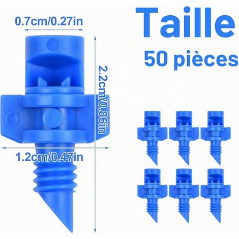 Garden Micro Nozzle, Garden Sprayer, Plastic Refraction Atomized Dripper Hydroponic Irrigation Lawn Water Sprayer for Outdoor Patio (360 Degree) (1/2)