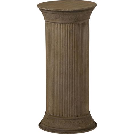 Socle colonne en métal effet laiton - laiton vieilli (1/3)