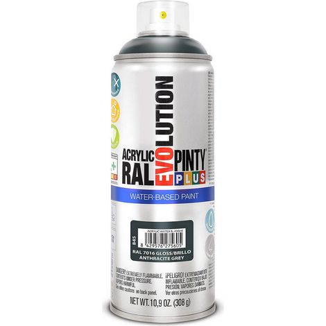 Vernice a base acqua PintyPlus Evolution - RAL 7016 Grigio antracite sofisticato 520cc (1/2)