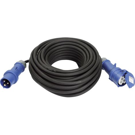 as - Schwabe Cavo prolunga caravan - 3-poli, 230 V /16 A - spina & attacco CEE - accessorio per camper IP44 - 10 m - Nero I 60477