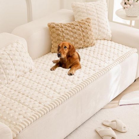 Sofabezug für Haustiere, Hundesofabezug, waschbarer Sofaschutz für Haustiere, rutschfester Plüschsofabezug, haustierfreundlich (1/5)