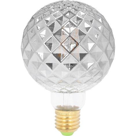 Ampoule LED vintage à filament dur, finition électroplaquée grise, température de couleur 2700K, culot E27, pour lustres (1/5)