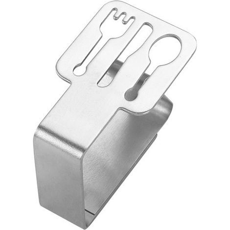 6er-Pack Tischdeckenclips aus Edelstahl grafisch gestaltet mit verschiedenen Motiven hochelastisch für mobile Anwendungen Geeignet für im Innen (1/5)