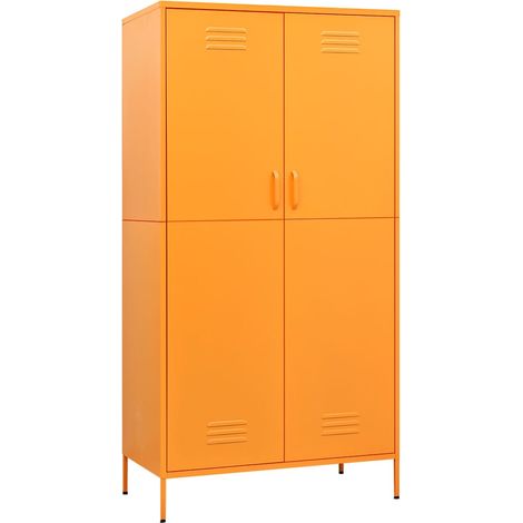 Maison Exclusive - Armadio Giallo Senape 90x50x180 cm in Acciaio