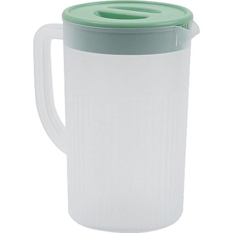 Pichet en plastique avec couvercle, grande capacité, résistant à la chaleur, pour jus, thé, matcha vert (1/5)