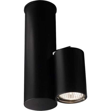 Spot da soffitto nero rotondo orientabile GU10 10W Shilo (1/2)