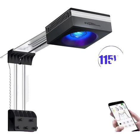 Plafoniera a LED per acquario, spettro completo, con supporto a clip, 115 W, spina EU-B. (1/2)