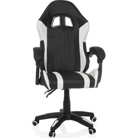 Gaming Stuhl / Bürostuhl GAMEBREAKER W02 Kunstleder schwarz/weiß MyBuero