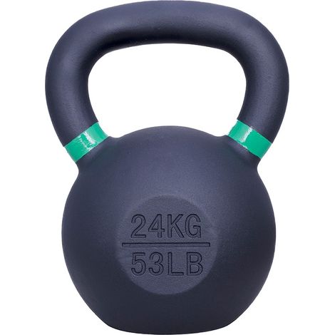 Kettlebell Kugelhantel - Gusseisen - 24 kg - Schwarz-Grün