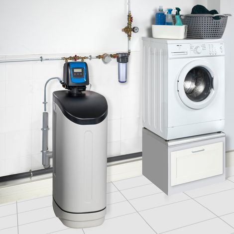 Apic – Adoucisseur d'eau 30L Vanne Fleck 5800 SXT – Réduction de calcaire – Pour foyer 4 à 8 personnes – Corps en polyéthylène renforcé (1/5)