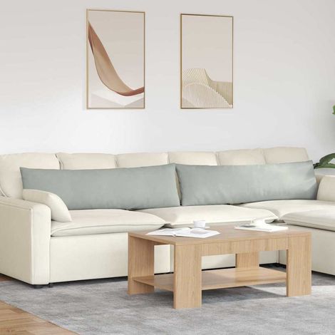 Cojines de sofá 2 pcs Gris Claro 145 x 40 cm Tela de pana