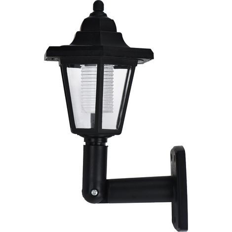 Applique murale solaire hexagonale LED à lumière blanche, modèle rétro à une seule tête (blanc) (1/5)