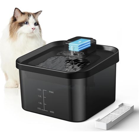 2-Liter-Katzentrinkbrunnen, 4000-mAh-Katzentränke, kabellos, mit Infrarotsensor, leise und kabellos. (1/5)