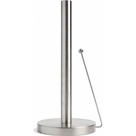 Porte Essuie-Tout sur Pied- Support Rouleau Stable avec Bras Anti-Roulement - Dérouleur Papier Cuisine Moderne - Accessoire Essuie-Tout Pratique et Élégant (Argent) (1/5)