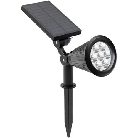 BUNTHAUS 1 articleLampe solaire 7 LED avec prise de terre IP65 Étanche Luminosité réglable Projecteur décoratif de jardin (1/5)