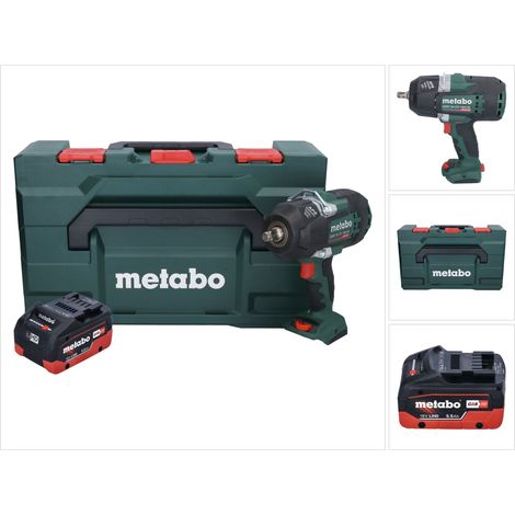 Metabo SSW 18 LTX 1450 BL 18 V 1450 Nm atornillador de impacto sin escobillas + 1x batería 5,5 Ah + metaBOX - sin cargador (1/5)