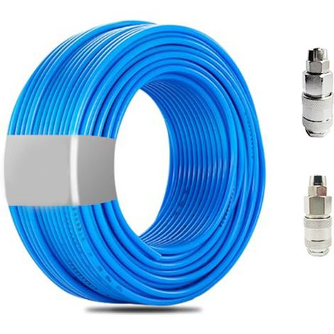 Tuyau d'air 8mm avec 2 raccords, tube flexible haute pression 20M pour système pneumatique et transfert de fluide (1/5)