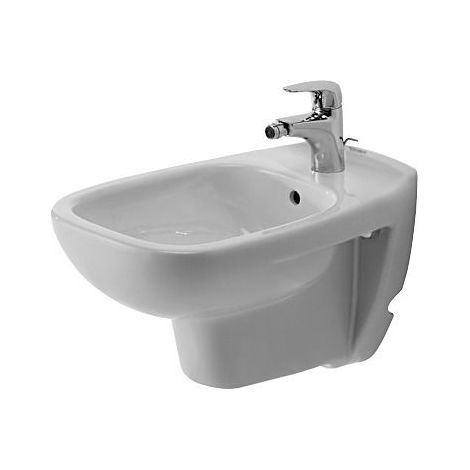 Duravit D-Code Wandbidet Compact, mit Hahnloch und Überlauf, 355