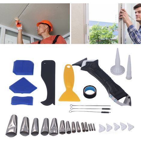 Outil de Finition 5 en 1 pour Joints de Silicone, Grattoir Angulaire et Spatule Multifonction (1/5)
