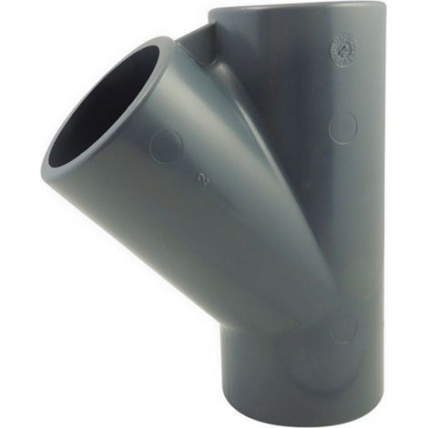 Raccord PVC pression - Té égal 45° PVC pression à coller FFF Ø20 2pcs