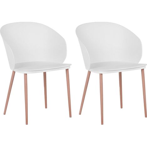 Set of 2 Dining Chairs BLAYKEE White