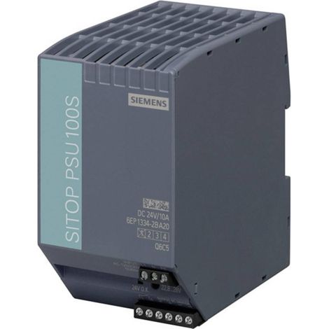 Alimentatore per guida DIN Siemens SITOP PSU100S 24 V/10 A 24 V/DC 10 A 240 W 1 x (1/4)