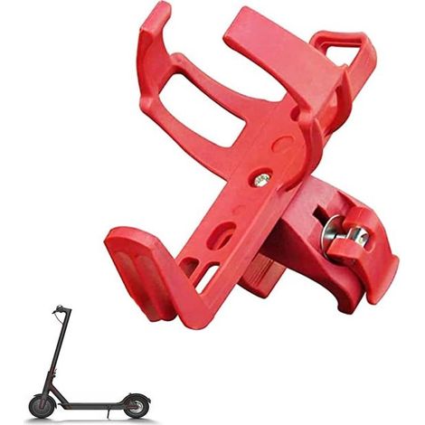 Porte-gobelet universel pivotant pour vélo, avec fixation rapide et antidérapante, compatible avec vélos, vélos électriques, trottinettes, VTT/vélos de route et poussettes - Rouge (1/5)