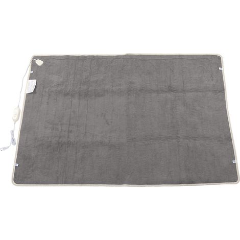 Couverture chauffante grise simple/double, couverture électrique pour la maison/les dortoirs, couverture électrique en velours, dimensions : 180 x 120 cm (1/5)
