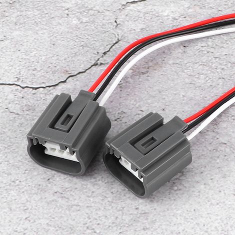 Lot de 2 connecteurs adaptateurs de faisceau de câbles femelles H13 9008 pour prise LED en céramique résistante à la chaleur. (1/4)